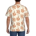 thumbnail image 3 of Bixox Men's Hand Drawn Snake Printed Short Sleeve Skinny Athletic T-Shirt, 3 of 6