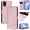 Pink, variant on Flip Case for Samsung Galaxy A03 Core RFID Blocking Magnetic Clasp Wallet Case with 3 Card Slots and Kickstand Function