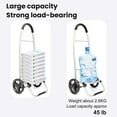 thumbnail image 5 of 2 in 1 Shopping Carts for Groceries,Collapsible Grocery Cart On Wheels,Folding Hand Truck Trolley Dolly,SB010 Paris Floral, 5 of 7