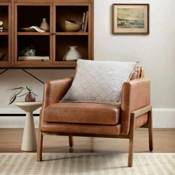 Chris Loves Julia x Loloi Liv Ivory/Blue 22" x 22" Pillowliv