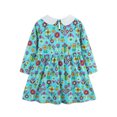 thumbnail image 4 of LUOGENLI Girls Dresses Size 10 Girls Floral Print Party Dress Long Sleeve Gown for Autumn Winter Holiday Celebration and for Ages 2 8 Years Girls Dresses Size 8 Long Sleeve Mint Green Size 6-7 Years, 4 of 7