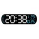 thumbnail image 2 of Reloj despertador digital colorido, luz nocturna, función de memoria Dst, con temperatura Azul, 2 of 7