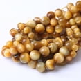 thumbnail image 1 of Xiao Hua 2 piezas de cuentas sueltas de piedra de ojo de tigre natural dorada de 6 mm, cuentas de piedra natural semiacabadas, pulsera, collar, accesorios de joyería DIY, 1 of 5