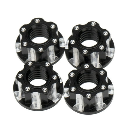 

DTOWER 4 Pcs RC Flange Nuts Professional Upgrade Part Practical Self-tightening Upgrades Fittings Kit Replacement for D3 D4 Black
