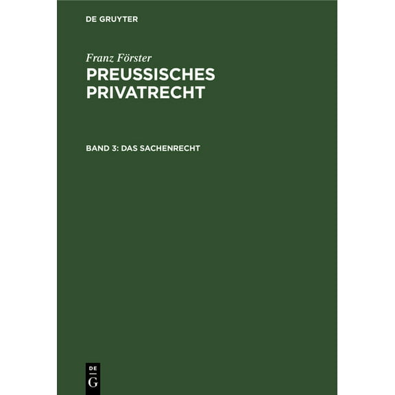 Das Sachenrecht, (Hardcover)