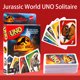 thumbnail image 1 of Juego de cartas UNO Jurassic World Domination para niños y noches de juegos, cartas de gran tamaño y comodines personalizables, 1 of 4