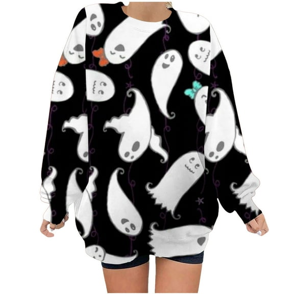 Dyegold Halloween Hoodie For Women Teen Girls Womens Crewneck Oversized Sweaters For Women Fall Outfits Oversized ​Christmas Shirts ​Oversized Sweatshirts ​Online Shopping