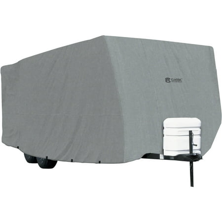 Classic Accessories OverDrive PolyPRO 1 Travel Trailer RV Cover, Fits 20' - 38' RVs - Breathable and Water Repellant Travel Trailer (Best Winter Rv Trailers)
