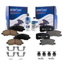Detroit Axle - Front Rear Ceramic Brake Pads for Chrysler 200 Sebring Dodge Avenger Jeep Compass Mitsubish Lancer Outlander