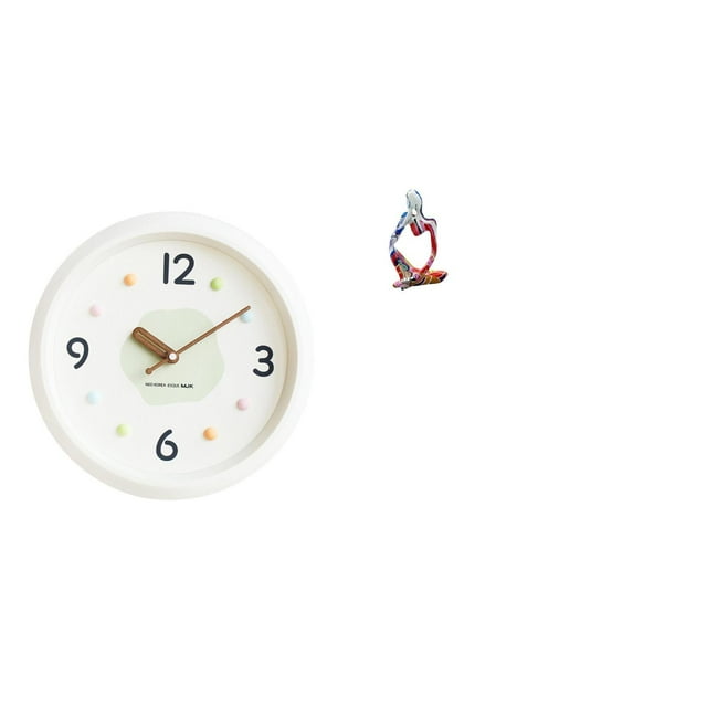 Reloj de pared de resina con diseño de pensador moderno, silencioso, con números , escultura abstracta decorativa para el hogar, la oficina, el