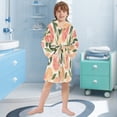 thumbnail image 5 of FORMRS Kids Bathrobe Unisex Hooded Robe Toddler Pajamas Sleepwear, Size 10-12T, Watercolor Grapefruit, 5 of 7