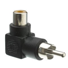 - RCA Right Angle Adapter, RCA Female to RCA Male, 90 Degree Elbow