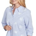 thumbnail image 4 of Alfred Dunner Womens Striped Woven Butterfly Button Down Top, 4 of 4