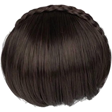 Banged Braided Wig Invisible Natural Instant Hair Bangs Seamless