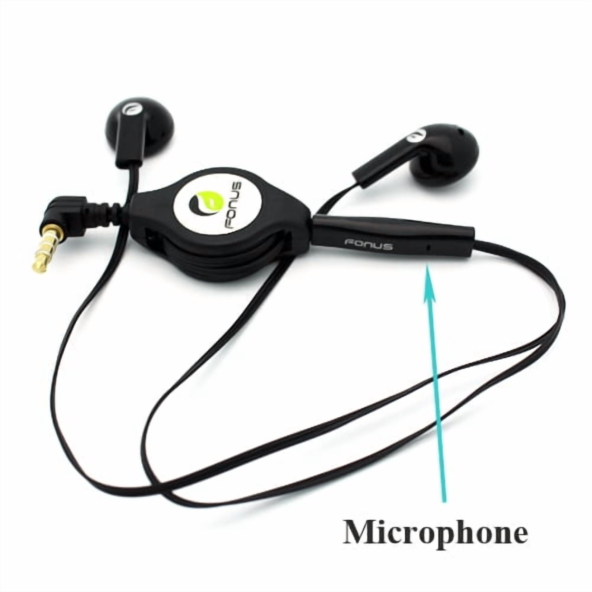 Retractable Earphones for Motorola Moto Tab G62/Tab G70 - Headphones Hands-free Headset Handsfree Earbuds Earpieces Microphone