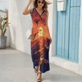 thumbnail image 6 of Sunset Jumping Dolphin Sleeveless Dress Woman Fashion Long Dresses Women's Summer Suit Dress 2025, 6 of 7
