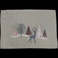 thumbnail image 2 of Embroidered Christmas Reindeer Scene on Light Grey Rectangle Placemat (12.5" x 17"), 2 of 2