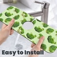 thumbnail image 6 of Xecao Broccoli 3 for Kitchen Sink Splash Guard Faucet Mat , Faucet Guard & Draining mat, (15" X 5.5" ), 6 of 7