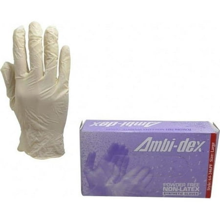 

Ambi-Dex 813-64-346PF-L 4 Mil Industrial Grade Powder Free Synthetic Disposable Gloves