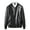 Black, variant on WREESH Men's Bomber Jacket with Ribbed Cuffs, Thin Leather Coat for Business Casual Wear & Motorcycle Riding