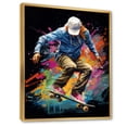 thumbnail image 2 of Designart "Flowing Through the Urban on a Skateboard V" Sports Floater Framed Canvas Print, 2 of 7