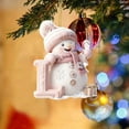 thumbnail image 4 of Snowman Letter Christmas Tree Holiday Decoration Pendant, Festive 2D Flat Acrylic Ornament for Tree, Mantel and Centerpiece, Holiday Gift Idea and Easy to Hang, 4 of 5