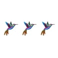 thumbnail image 4 of Wweixi Iron Hummingbird Hanging Home Decor Crafts Ornament Birds Outdoor Blue 3Set, 4 of 6