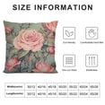 thumbnail image 5 of Nawypu Pillow Case Flower Watercolor Roses Bud Nw Abstract Draw Pattern Pink Floral Vintage Victorian Baroque Drawing Farmhouse Decorative Throw Pillows Covers for Winter Decorations, 5 of 5