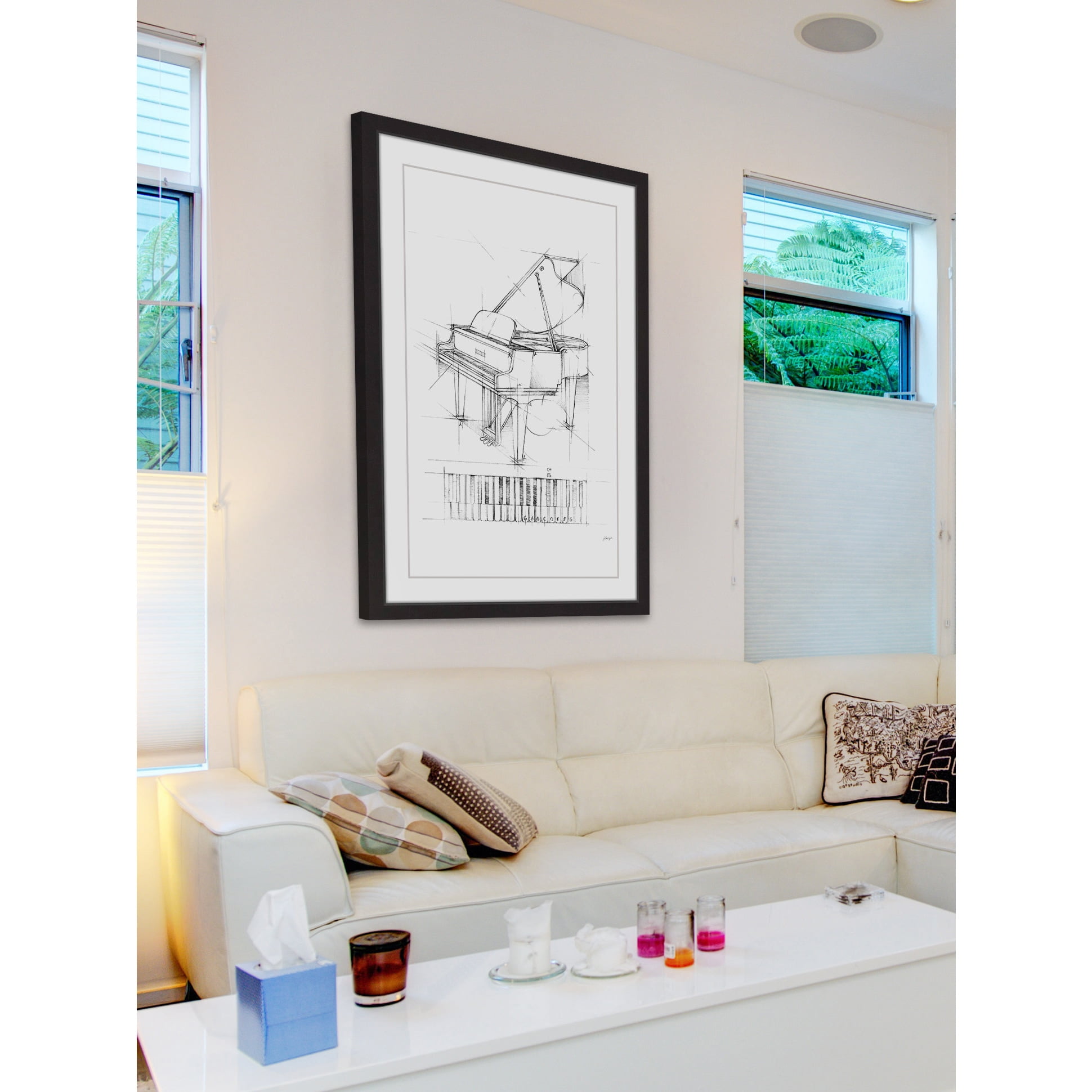 MARMONT HILL  - 'Piano Sketch I' Framed Painting Print 30 x 45