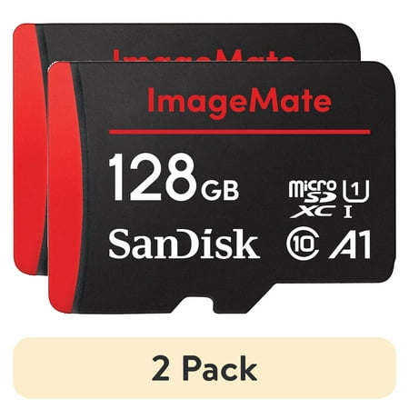(2 pack) SanDisk 128GB ImageMate microSDXC UHS-1 - Up to 140MB/s - SDSQUA4-128G-Aw6ka