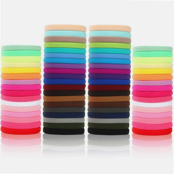 72 Pcs Seamless High Elastic Cotton Hair Ties for Ponytail Bun Pigtail, Perfect for Thick Hair Women Girls