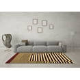 thumbnail image 3 of Ahgly Company Indoor Square Abstract Brown Contemporary Area Rugs, 4' Square, 3 of 4