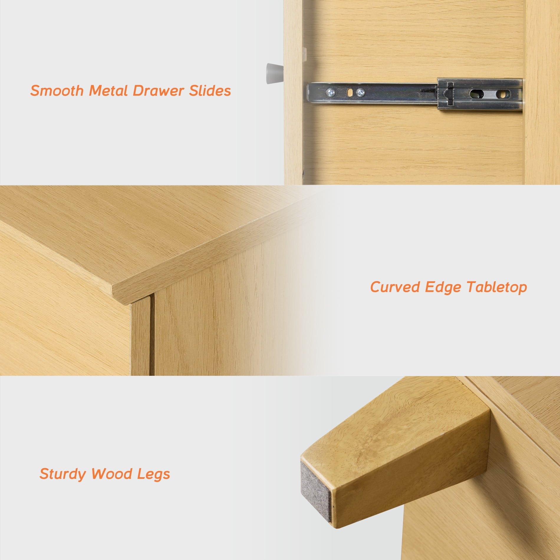 Modern 12-Drawer Double Dresser, Wood Chest of Drawers with Oak Wood Finish, 95" Wide