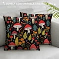 thumbnail image 3 of GOSMITH  Mushroom Pillow Cover,Set of 2 18X18 Inch Wild Mushroom Pillow Cushion Cases,3D Printed Multicolor Plant Mushroom Pattern Throw Pillow Cover for Bedroom Sofa Couch Porch Patio,Soft Microfiber, 3 of 5