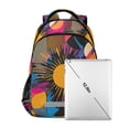 thumbnail image 7 of FORMRS Unisex Backpack Elementary School Travel Bookbag with Reflective Stripes, Futuristic Circles, 7 of 7
