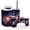 Color 1, variant on Bathroom Accessory Set 6 Piece with Cosmic Starfield Golden Trail Purple Teal Nebula Galaxy Toothbrush Holder, Soap Dispenser, Soap Dish, Trash Can with Lid, Toothbrush Cup, Toilet Brush Holder
