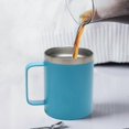 thumbnail image 5 of Tasse à Café avec Poignée, 12 Onces Tasse de Voyage en Acier Inoxydable Isolée, Tasse à Café Réutilisable avec Couvercle (Rose), 5 of 5