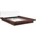 thumbnail image 2 of Modway Freja Queen Vinyl Platform Bed in Walnut White, 2 of 4