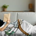 thumbnail image 3 of Tropical Animals Soft Flannel Fleece Blanket, Mother and Baby Koala Climbing over Eucalyptus Tree Branch Wildlife Forest, Cozy Plush for Indoor and Outdoor Use, 60" x 80", Grey Brown, by Ambesonne, 3 of 5