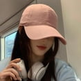 thumbnail image 3 of SikaFu Korean Version Versatile Pink Baseball Cap For Women With Large Head, Small Face, Deep Top, Wide Brim, Duck Tongue Hat, Enlarged And Deepened Trend, 3 of 9