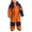 Orange, variant on Breezora Snowsuit for Boys and Girls All Weather Protection Windproof Ski Suit Overalls for Snow Play and Winter Outdoor Activities 100 Size Blue