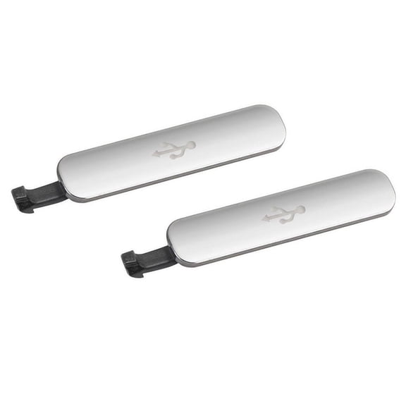 Replacement Charging Port Cover Compatible For Samsung Galaxy S5 (Silver)