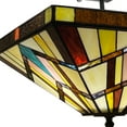 thumbnail image 2 of Chloe Lighting Vincent Mission 2-Light Glass Semi-Flush Light in Multi-Color, 2 of 4