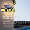 thumbnail image 2 of Lámpara LED COB montada en la pared para exteriores Luces con sensor de movimiento con energía solar Irfora Farola, 2 of 7