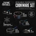thumbnail image 5 of Thyme & Table 12-Piece Ceramic Non-Stick Cookware Set, Signature Collection, Non-Toxic Pots and Pans Set - Black Rainbow, 5 of 15