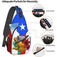 Puerto Rico Flag Sling Bag,Multipurpose Crossbody Backpack Shoulder