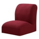 thumbnail image 4 of Fundas elásticas para sillas de comedor, fundas clásicas lisas para sillas, protectores de sillas Vino rojo, 4 of 9