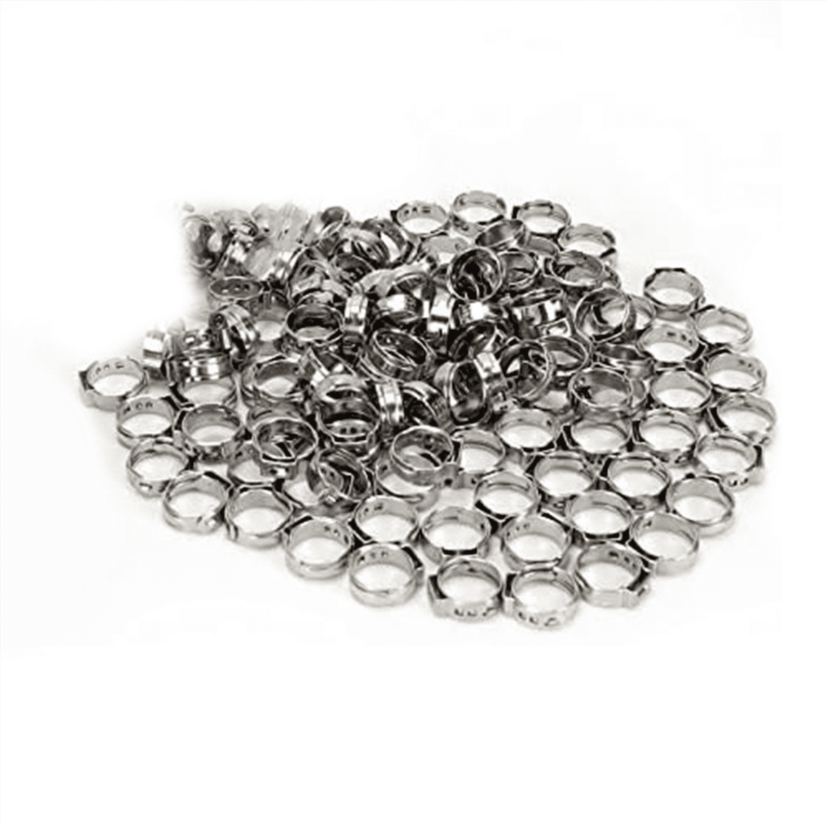EFIELD 50-Pack 1/2'' Stainless Steel Pex Cinch Clamp Rings – Corrosion-Resistant, 360° Stepless Design, Fits All Pex Brands
