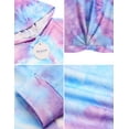 thumbnail image 5 of Oudiya Hoodies for Teen Girls Twist Front Tie Dye Hooded Sweatshirt Casual Long Sleeve Tops Clothes for 5-13 Years, 5 of 6