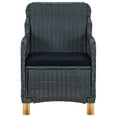 thumbnail image 4 of vidaXL Patio Chairs with Cushions 2 pcs Poly Rattan Dark Gray, 4 of 7
